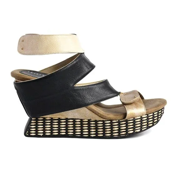 Raina - Cream flips to Black - Modzori 4 Way Reversible Sandal - Picture 8 of 14